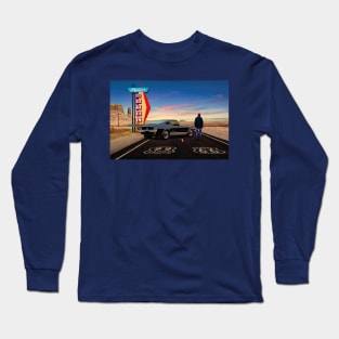 Route 66, Skyliner Motel USA Long Sleeve T-Shirt